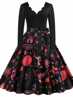 Women's Christmas Casual Dress Swing Dress Vintage Dress Midi Dress Black Wine Orange Long Sleeve Animal Bow Winter Fall Autumn V Neck 2022 S M L XL XXL 3XL 30 Women's Christmas Casual Dress Swing Dress Vintage Dress Midi Dress Black Wine Orange Long Sleeve Animal Bow Winter Fall Autumn V Neck 2022 S M L XL XXL 3XL -LIGHTINTHEBOX Shop iowzsa1666853153599
