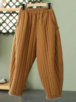 Women's Slacks Down Pants Baggy Full Length Baggy Micro-elastic Fashion Streetwear Outdoor Street Army Green 882# 219# Black 219# L [recommended 100-115 Catties] XL [recommended 115-130 Catties] Fall -LIGHTINTHEBOX Shop iuobxs1692182855142