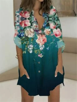 Women's T Shirt Dress Casual Dress Shift Dress Mini Dress Outdoor Daily Vacation Polyester Fashion Casual Stand Collar Button Pocket Long Sleeve Summer Spring Fall 2023 Regular Fit White Blue Green 7 Women's T Shirt Dress Casual Dress Shift Dress Mini Dress Outdoor Daily Vacation Polyester Fashion Casual Stand Collar Button Pocket Long Sleeve Summer Spring Fall 2023 Regular Fit White Blue Green -LIGHTINTHEBOX Shop ivmvjd1679383012582