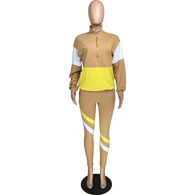 Women's Tracksuit Sweatsuit 2 Piece Casual Long Sleeve Thermal Warm Breathable Moisture Wicking Fitness Running Jogging Sportswear Activewear Color Block Violet Fluorescence+Green Black / Sweatshirt 14 Women's Tracksuit Sweatsuit 2 Piece Casual Long Sleeve Thermal Warm Breathable Moisture Wicking Fitness Running Jogging Sportswear Activewear Color Block Violet Fluorescence+Green Black / Sweatshirt - Image 12