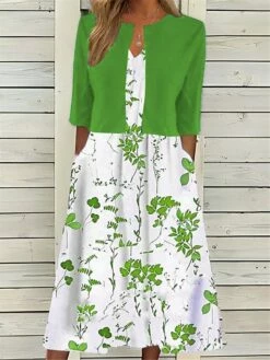 Women's Two Piece Dress Set Casual Dress Print Dress Daily Vacation Fashion Elegant Pocket Print Midi Dress Crew Neck Half Sleeve Floral Regular Fit Black Navy Blue Green Summer Spring S M L XL XXL 11 Women's Two Piece Dress Set Casual Dress Print Dress Daily Vacation Fashion Elegant Pocket Print Midi Dress Crew Neck Half Sleeve Floral Regular Fit Black Navy Blue Green Summer Spring S M L XL XXL -LIGHTINTHEBOX Shop izbugj1682055673160