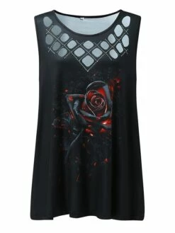 Women's Tank Top Black Gold Floral Cut Out Print Sleeveless Casual Holiday Basic Round Neck Regular Fit Floral Sleeveless 8 Women's Tank Top Black Gold Floral Cut Out Print Sleeveless Casual Holiday Basic Round Neck Regular Fit Floral Sleeveless -LIGHTINTHEBOX Shop jbpwgf1681901111496