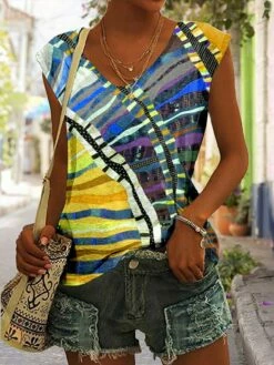 Women's Tank Top Yellow Blue Purple Graphic Print Sleeveless Casual Basic V Neck Regular Fit 9 Women's Tank Top Yellow Blue Purple Graphic Print Sleeveless Casual Basic V Neck Regular Fit -LIGHTINTHEBOX Shop jcfkre1685962784818