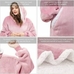 Women‘s Christmas Couple‘s Pajamas Nightgown Wearable Blanket Hoodie Blanket Pure Color Warm Comfort Oversized Home Daily Fleece Warm Hoodie Long Sleeve Pocket Winter Fall Pink Wine 31 Women‘s Christmas Couple‘s Pajamas Nightgown Wearable Blanket Hoodie Blanket Pure Color Warm Comfort Oversized Home Daily Fleece Warm Hoodie Long Sleeve Pocket Winter Fall Pink Wine -LIGHTINTHEBOX Shop jcgenu1668410239024