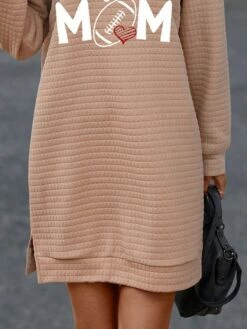 Women's Casual Dress Hoodie Dress Winter Dress Heart Letter Print Hooded Mini Dress Fashion Streetwear Outdoor Daily Long Sleeve Loose Fit Khaki Fall Winter S M L XL XXL -LIGHTINTHEBOX Shop jdmczs1693567052773