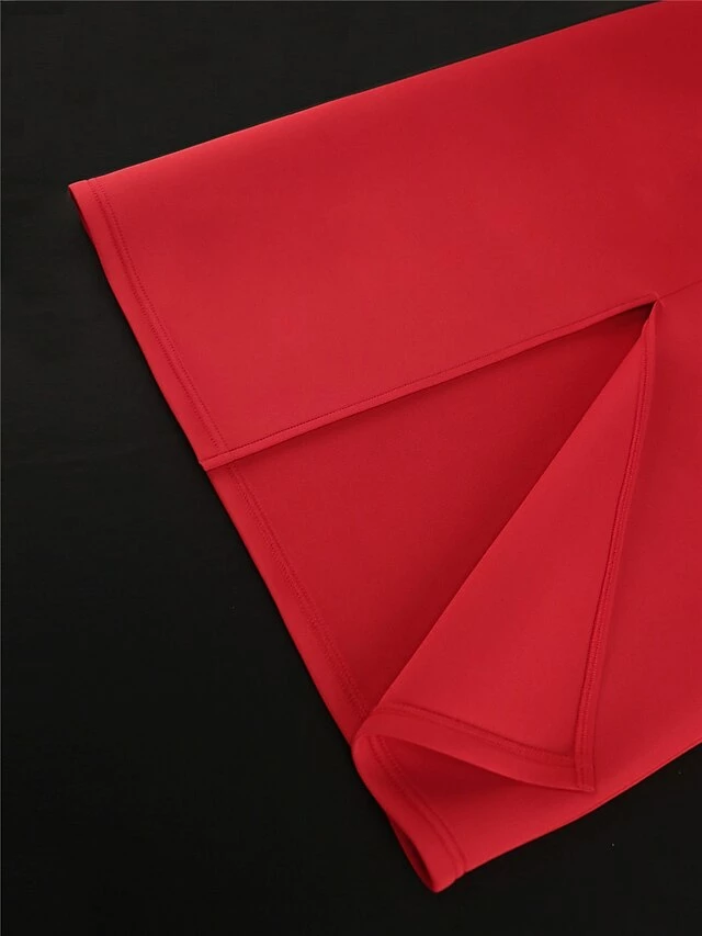 Women's Party Dress Lace Dress Cocktail Dress Midi Dress Red Short Sleeve Pure Color Lace Summer Spring Fall V Neck Fashion Wedding Guest Vacation Summer Dress 2023 S M L XL XXL 3XL 4XL 10 Women's Party Dress Lace Dress Cocktail Dress Midi Dress Red Short Sleeve Pure Color Lace Summer Spring Fall V Neck Fashion Wedding Guest Vacation Summer Dress 2023 S M L XL XXL 3XL 4XL - Image 8