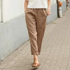 Women's Chinos Slacks Pants Trousers Ankle-Length Faux Linen Pocket Baggy Mid Waist Basic Casual / Sporty Daily Weekend White Green S M Summer Spring &Fall 10 Women's Chinos Slacks Pants Trousers Ankle-Length Faux Linen Pocket Baggy Mid Waist Basic Casual / Sporty Daily Weekend White Green S M Summer Spring &Fall -LIGHTINTHEBOX Shop jfihai1621315532399