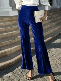 Women's Bell Bottom Pants Trousers Depression Green Navy Black High Waist Fashion Streetwear Party Street Holiday Micro-elastic Full Length Breathable Plain S M L XL 2XL -LIGHTINTHEBOX Shop jfphga1691047643234