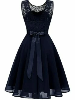 Women‘s Party Dress Lace Dress Knee Length Dress Pink Red Wine Dark Blue Red White Black Sleeveless Pure Color Lace Spring Summer Crew Neck Elegant 2022 XS S M L XL XXL XXXL -LIGHTINTHEBOX Shop jfrxvl1631946879975