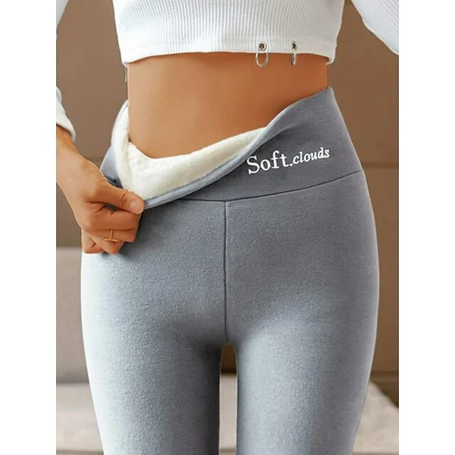 Women's Fleece Pants Tights Leggings Ankle-Length Stretchy High Waist Casual Lounge Daily Weekend Dark Gray (ordinary Plus Velvet Version) Light Gray (normal Plus Velvet Version) S M 13 Women's Fleece Pants Tights Leggings Ankle-Length Stretchy High Waist Casual Lounge Daily Weekend Dark Gray (ordinary Plus Velvet Version) Light Gray (normal Plus Velvet Version) S M - Image 11