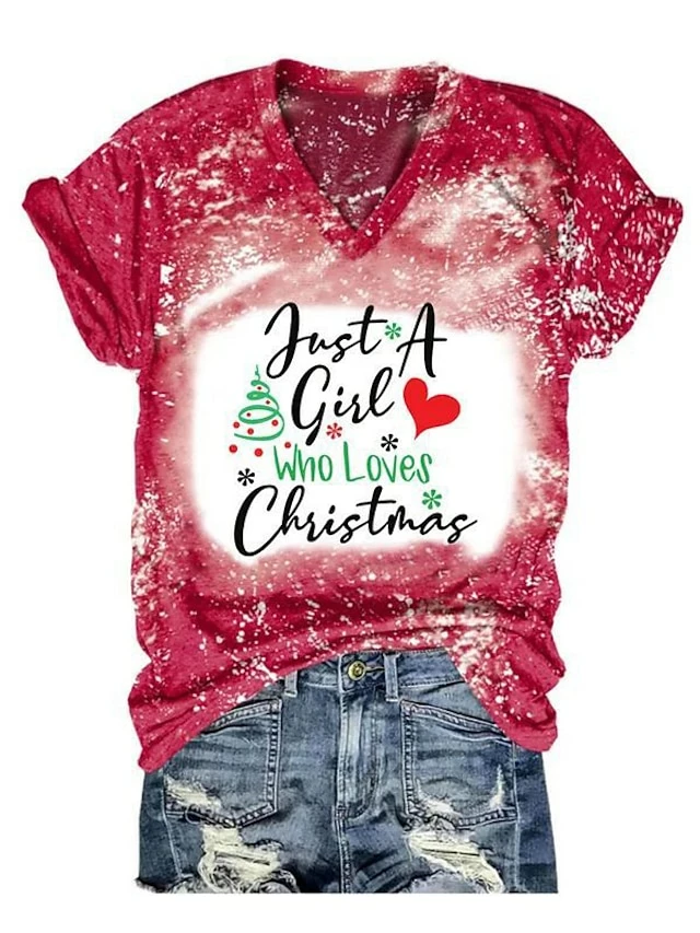 Women‘s Plus Size Christmas Tops T Shirt Tee Letter Print Short Sleeve V Neck Casual Daily Polyester Winter Fall Green Black / Weekend 3 Women‘s Plus Size Christmas Tops T Shirt Tee Letter Print Short Sleeve V Neck Casual Daily Polyester Winter Fall Green Black / Weekend
