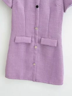 Women's Work Dress Casual Dress Sheath Dress Fashion Office Daily Mini Dress Patchwork Button Stand Collar Short Sleeve Plain Regular Fit Purple Fall Winter S M L 16 Women's Work Dress Casual Dress Sheath Dress Fashion Office Daily Mini Dress Patchwork Button Stand Collar Short Sleeve Plain Regular Fit Purple Fall Winter S M L -LIGHTINTHEBOX Shop jjygjx1695267966804