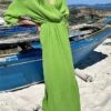 Women's Casual Dress Cotton Linen Dress Wrap Dress Maxi Long Dress Polyester Fashion Classic Outdoor Daily Holiday V Neck Ruffle Cut Out Long Sleeve Summer Spring Fall 2023 Loose Fit Brown Green Rose -LIGHTINTHEBOX Shop jloyjg1689649362577