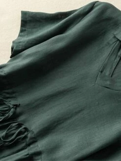 Women's Casual Dress Cotton Linen Dress A Line Dress Midi Dress Cotton Blend Basic Casual Outdoor Vacation Shirt Collar Pocket Short Sleeve Summer Spring 2023 Regular Fit Red Green Gray Plain M L XL -LIGHTINTHEBOX Shop jnujoi1682673450654