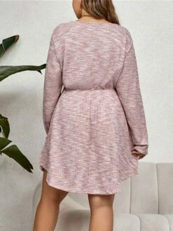 Women's Plus Size Curve Casual Dress Winter Dress Sheath Dress Plain Midi Dress Long Sleeve Lace Up Button V Neck Fashion Outdoor Pink Fall Winter XL XXL 3XL 4XL 13 Women's Plus Size Curve Casual Dress Winter Dress Sheath Dress Plain Midi Dress Long Sleeve Lace Up Button V Neck Fashion Outdoor Pink Fall Winter XL XXL 3XL 4XL -LIGHTINTHEBOX Shop jrgyfc1695095530129