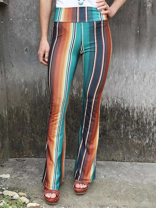 Women's Slim Tights Pants Trousers Leggings Green High Waist Fashion Streetwear Casual Street Causal Daily High Cut High Elasticity Full Length Breathability Striped S M L XL 2XL 3 Women's Slim Tights Pants Trousers Leggings Green High Waist Fashion Streetwear Casual Street Causal Daily High Cut High Elasticity Full Length Breathability Striped S M L XL 2XL
