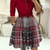 Women's Work Dress Casual Dress Semi Formal Dress Fashion Office Daily Workfashion Midi Dress Zipper Pocket Crew Neck 3/4 Length Sleeve Plaid Regular Fit Red Fall Winter S M L XL XXL 2 Women's Work Dress Casual Dress Semi Formal Dress Fashion Office Daily Workfashion Midi Dress Zipper Pocket Crew Neck 3/4 Length Sleeve Plaid Regular Fit Red Fall Winter S M L XL XXL -LIGHTINTHEBOX Shop jvvtup1695645211152