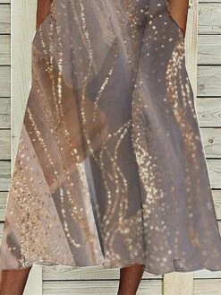 Women's Two Piece Dress Set Casual Dress Print Dress Outdoor Daily Fashion Modern Pocket Print Midi Dress V Neck Half Sleeve Marble Print Regular Fit Gray Summer Spring S M L XL XXL -LIGHTINTHEBOX Shop jwlrap1681727515045