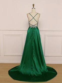 Women‘s Prom Party Dress Homecoming Dress Satin Maxi Long Dress Green Red Sleeveless Pure Color Split Spring Summer Spaghetti Strap Party Stylish Elegant Party 2023 S M L XL -LIGHTINTHEBOX Shop jwwnii1629685272862