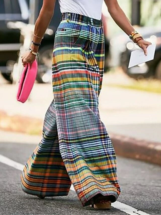 Women's Wide Leg Pants Trousers Full Length Fashion Streetwear Street Daily Coffee Color Orange S M Fall Winter 5 Women's Wide Leg Pants Trousers Full Length Fashion Streetwear Street Daily Coffee Color Orange S M Fall Winter - Image 3