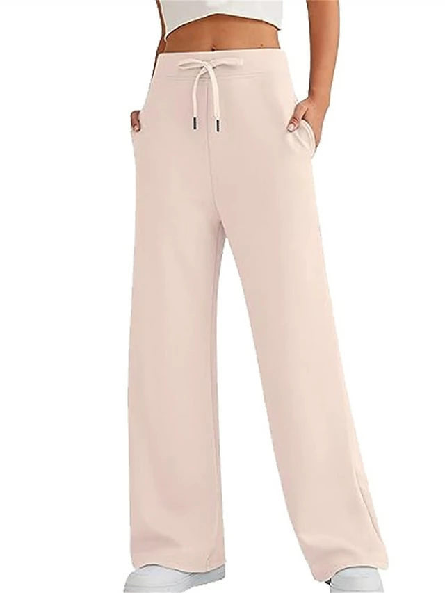 Women's Sweatpants Wide Leg Pants Trousers Full Length Active Streetwear Outdoor Street Light Gray Dark-Gray S M Fall Winter 17 Women's Sweatpants Wide Leg Pants Trousers Full Length Active Streetwear Outdoor Street Light Gray Dark-Gray S M Fall Winter - Image 15