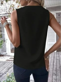 Women's Tank Top Black Brown Green Color Block Sleeveless Casual Basic V Neck Regular Fit -LIGHTINTHEBOX Shop kaxlwl1679912966645