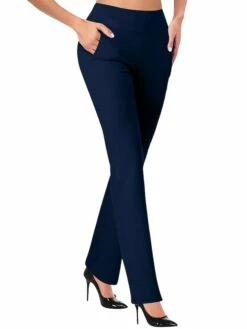 Women's Dress Pants Flared Pants Pants Trousers Full Length Side Pockets Micro-elastic Fashion Christmas Office / Career Black Red S M -LIGHTINTHEBOX Shop kbhmyl1671006260619 1