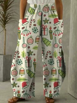 Women's Pants Trousers Bloomers Full Length Faux Linen Trousers Christmas Christmas Festival Rice White White S M Fall & Winter 10 Women's Pants Trousers Bloomers Full Length Faux Linen Trousers Christmas Christmas Festival Rice White White S M Fall & Winter -LIGHTINTHEBOX Shop kehuah1694661670764