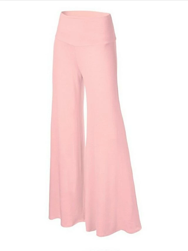Women's Basic Essential Yoga Culottes Wide Leg Palazzo Slacks Wide Leg Full Length Pants Sports Outdoor Daily Stretchy Solid Color High Waist Slim Sapphire Wine Pink Green White S M L XL XXL 18 Women's Basic Essential Yoga Culottes Wide Leg Palazzo Slacks Wide Leg Full Length Pants Sports Outdoor Daily Stretchy Solid Color High Waist Slim Sapphire Wine Pink Green White S M L XL XXL - Image 16