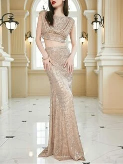 Women's Two Piece Dress Set Party Dress Skirt Set Party Wedding Guest Fashion Elegant Sequin Long Dress Maxi Dress Crew Neck Sleeveless Plain Regular Fit Apricot Summer Spring S M L XL 12 Women's Two Piece Dress Set Party Dress Skirt Set Party Wedding Guest Fashion Elegant Sequin Long Dress Maxi Dress Crew Neck Sleeveless Plain Regular Fit Apricot Summer Spring S M L XL -LIGHTINTHEBOX Shop khqkeb1690274869584