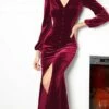 Women‘s Christmas Party Dress Velvet Dress Wedding Guest Dress Midi Dress Black Pink Wine Long Sleeve Pure Color Button Spring Fall Winter V Neck Fashion Winter Dress Office Evening Party 2023 -LIGHTINTHEBOX Shop kidsyz1692614936308