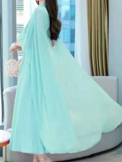 Women's Two Piece Dress Set Casual Dress Outdoor Daily Streetwear Modern Ruched Midi Dress V Neck 3/4 Length Sleeve Plain Regular Fit White Light Green Dark Pink Summer Spring S M L XL XXL -LIGHTINTHEBOX Shop kjpjay1678430736076