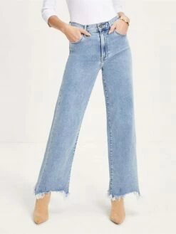 Women's Jeans Wide Leg Chinos Full Length Cotton Tassel Fringe Pocket Micro-elastic High Waist Streetwear Simple Outdoor Vacation Blue S M Summer Fall