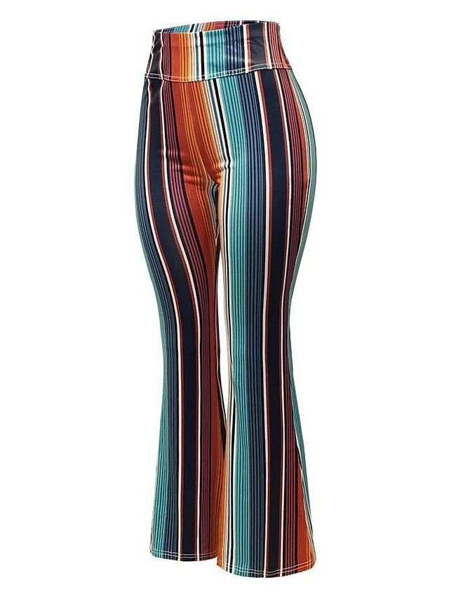 Women's Slim Tights Pants Trousers Leggings Green High Waist Fashion Streetwear Casual Street Causal Daily High Cut High Elasticity Full Length Breathability Striped S M L XL 2XL 9 Women's Slim Tights Pants Trousers Leggings Green High Waist Fashion Streetwear Casual Street Causal Daily High Cut High Elasticity Full Length Breathability Striped S M L XL 2XL - Image 7