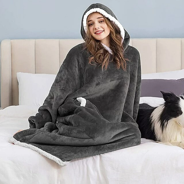 Women‘s Christmas Couple‘s Pajamas Nightgown Wearable Blanket Hoodie Blanket Pure Color Warm Comfort Oversized Home Daily Fleece Warm Hoodie Long Sleeve Pocket Winter Fall Pink Wine 20 Women‘s Christmas Couple‘s Pajamas Nightgown Wearable Blanket Hoodie Blanket Pure Color Warm Comfort Oversized Home Daily Fleece Warm Hoodie Long Sleeve Pocket Winter Fall Pink Wine - Image 18