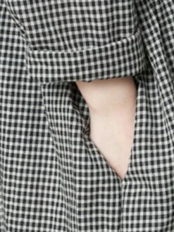 Women's Casual Dress Swing Dress A Line Dress Long Dress Maxi Dress Cotton Basic Casual Outdoor Daily Weekend Crew Neck Pocket Long Sleeve Spring Fall Loose Fit Black Plaid M L XL XXL -LIGHTINTHEBOX Shop korvbm1672995452966