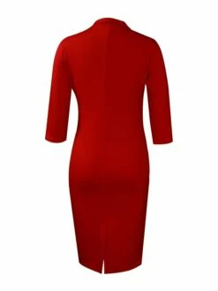 Women's Work Dress Blazer Dress Sheath Dress Fashion Winter Dress Office Daily Midi Dress Ruched Button Shirt Collar Long Sleeve Plain Regular Fit Black Red Green Fall Winter S M L XL XXL -LIGHTINTHEBOX Shop kpdsxq1695267071237