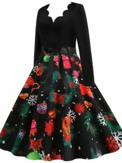 Women's Christmas Casual Dress Swing Dress Vintage Dress Midi Dress Black Wine Orange Long Sleeve Animal Bow Winter Fall Autumn V Neck 2022 S M L XL XXL 3XL 39 Women's Christmas Casual Dress Swing Dress Vintage Dress Midi Dress Black Wine Orange Long Sleeve Animal Bow Winter Fall Autumn V Neck 2022 S M L XL XXL 3XL -LIGHTINTHEBOX Shop kqafnz1666853155313