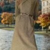 Women's Work Dress Casual Dress Sheath Dress Fashion Winter Dress Office Daily Midi Dress Button Pocket Shirt Collar Long Sleeve Plain Loose Fit Khaki Fall Winter S M L XL XXL -LIGHTINTHEBOX Shop kqprje1697099146306