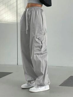 Women's Cargo Pants Pants Trousers Full Length Fashion Streetwear Street Daily Khaki Grey S M Fall Winter -LIGHTINTHEBOX Shop kresvw1694149795372