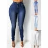 Women's Jeans Denim High Waisted Solid / Plain Color Classic Regular Spring &Fall Light Blue Medium Blue Navy Blue White Black -LIGHTINTHEBOX Shop ksfvni1692098202069