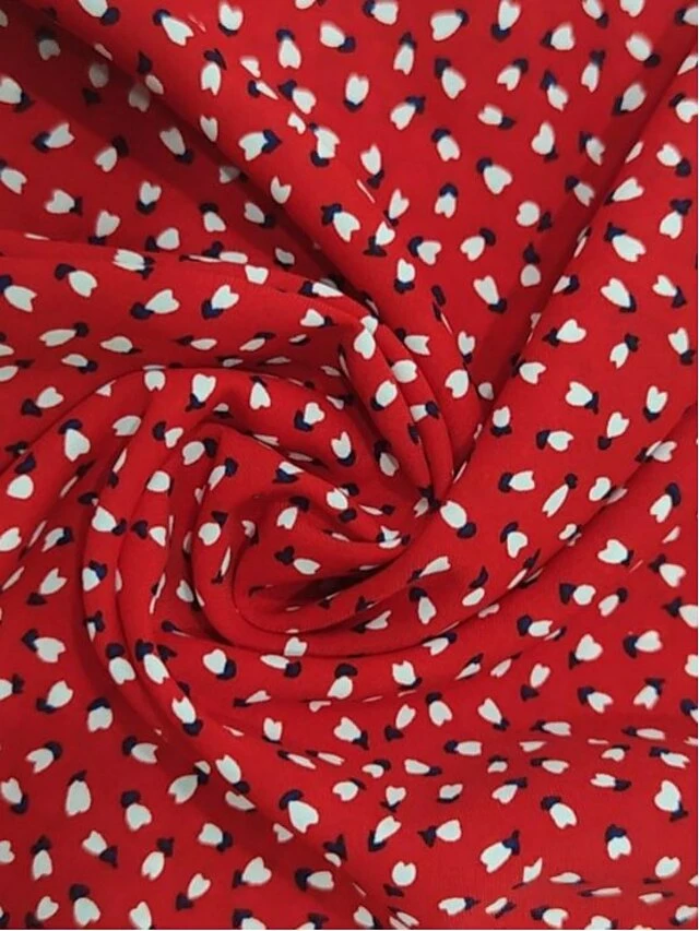 Women's Shirt Blouse Red Polka Dot Print 3/4 Length Sleeve Casual Streetwear V Neck Loose Fit 5 Women's Shirt Blouse Red Polka Dot Print 3/4 Length Sleeve Casual Streetwear V Neck Loose Fit - Image 3