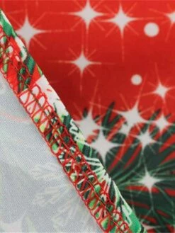 Women's Christmas Swing Dress Vintage DressKnee Length Dress Green Wine Dark Green Fuchsia Red Black Short Sleeve Santa Claus Snowman Snowflake Lace Print Fall Winter V Neck Vacation Vintage 2022 S -LIGHTINTHEBOX Shop kwwyff1665293364905