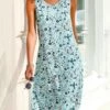 Women's Casual Dress Midi Dress Light Blue Sleeveless Floral Print Spring Summer Crew Neck Casual Weekend Loose Fit 2023 S M L XL XXL 1 Women's Casual Dress Midi Dress Light Blue Sleeveless Floral Print Spring Summer Crew Neck Casual Weekend Loose Fit 2023 S M L XL XXL -LIGHTINTHEBOX Shop kyzwiu1655115263564
