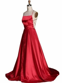Women‘s Prom Party Dress Homecoming Dress Satin Maxi Long Dress Green Red Sleeveless Pure Color Split Spring Summer Spaghetti Strap Party Stylish Elegant Party 2023 S M L XL -LIGHTINTHEBOX Shop kzsqry1693288555864