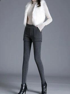 Women's Tights Pants Trousers Fleece Lined Grey Black High Waist Fashion Streetwear Street Daily Daily Wear Pocket Full Length Comfort Solid Color M L XL XXL XXXL 12 Women's Tights Pants Trousers Fleece Lined Grey Black High Waist Fashion Streetwear Street Daily Daily Wear Pocket Full Length Comfort Solid Color M L XL XXL XXXL -LIGHTINTHEBOX Shop lbwqed1692348085445