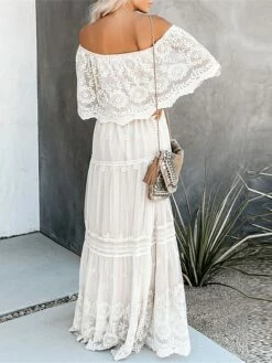 Women's Long Dress Maxi Dress Party Dress Lace Dress Swing Dress Floral Fashion Elegant Dress Daily Vacation Going Out Lace Mesh Half Sleeve Off Shoulder Dress Slim White Summer Spring S M L XL 18 Women's Long Dress Maxi Dress Party Dress Lace Dress Swing Dress Floral Fashion Elegant Dress Daily Vacation Going Out Lace Mesh Half Sleeve Off Shoulder Dress Slim White Summer Spring S M L XL -LIGHTINTHEBOX Shop lbylbq1672990407269