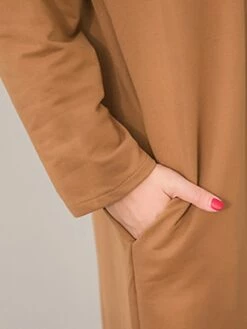 Women's Casual Dress Hoodie Dress Long Dress Maxi Dress Fashion Daily Outdoor Home Vacation Crew Neck Pocket Pure Color Pure Color Loose Fit Black Brown Army Green M L XL XXL -LIGHTINTHEBOX Shop ldgvgq1693294409189