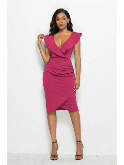 Women's Semi Formal Party Dress Midi Dress Light Blue Black White Sleeveless Pure Color Spring Summer Sexy 2023 S M L XL 2XL 3XL -LIGHTINTHEBOX Shop ldqhcy1629256176236