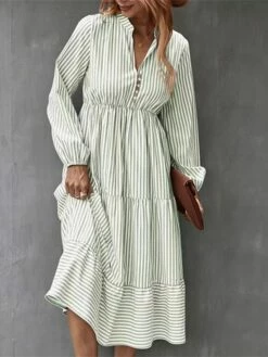 Women's Casual Dress Cotton Linen Dress Swing Dress Midi Dress Polyester Fashion Modern Outdoor Daily Vacation Split Neck Ruffle Button Long Sleeve Fall Winter Autumn 2023 Regular Fit Light Green 17 Women's Casual Dress Cotton Linen Dress Swing Dress Midi Dress Polyester Fashion Modern Outdoor Daily Vacation Split Neck Ruffle Button Long Sleeve Fall Winter Autumn 2023 Regular Fit Light Green -LIGHTINTHEBOX Shop leyxro1691462580127